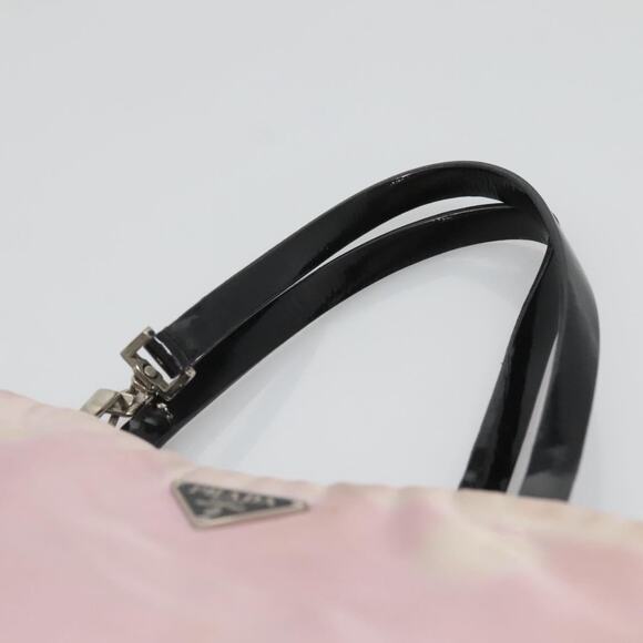 PRADA Hand Bag Nylon Pink Silver - Picture 8 of 12